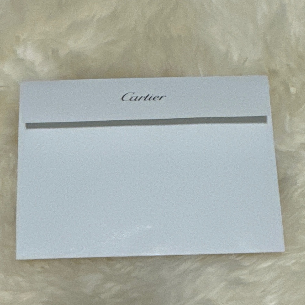 Authentic New Cartier White Envelope Card Holder, Receipt Holder 6.25 x4.5in